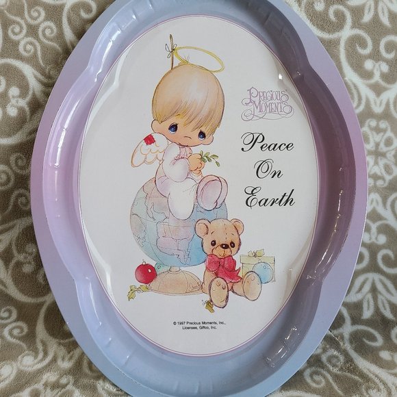 Precious Moments Other - PRECIOUS MOMENTS Peace on Earth Aluminum Serving Platter